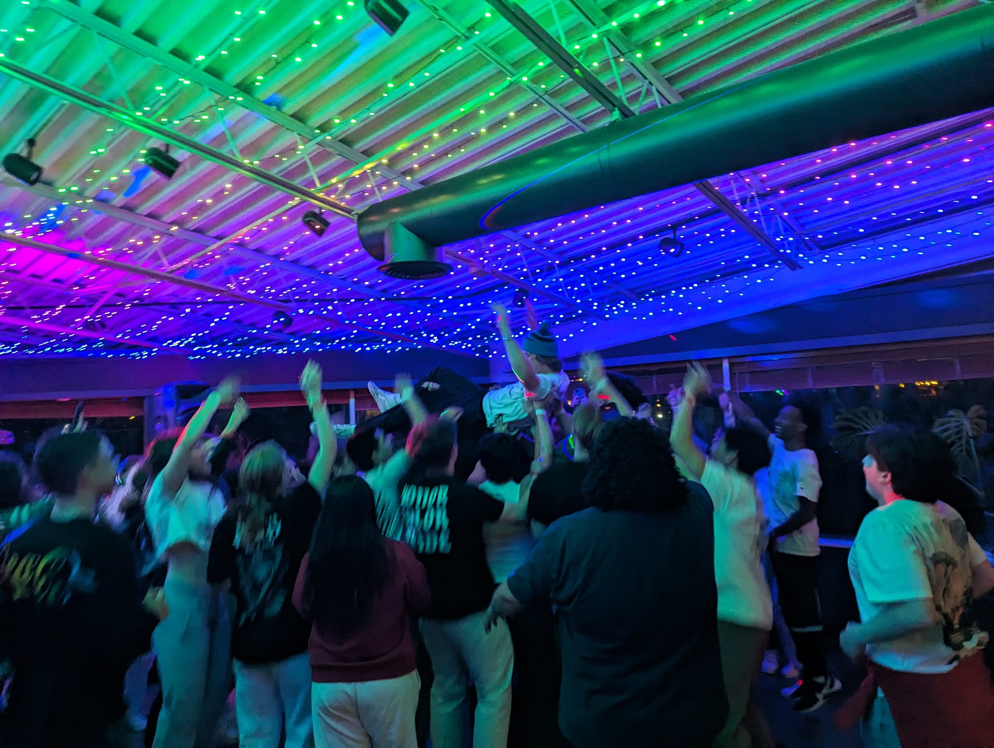Seniors celebrating at a past Grad Night